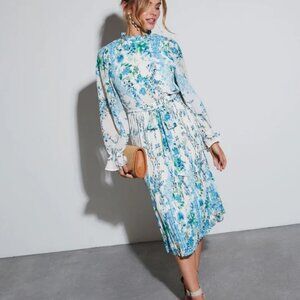 Womens VICI Tempe Floral Ruffle Longsleeve Midi Dress - Size Medium